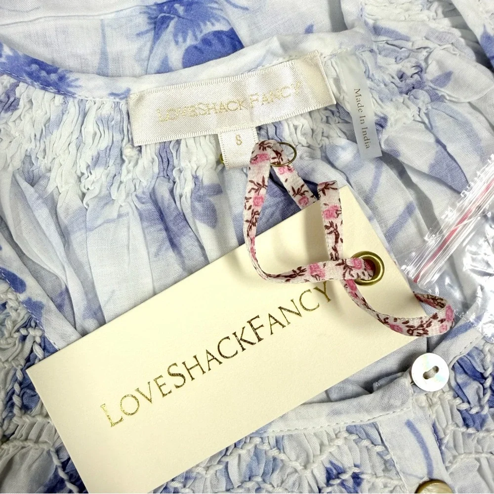 LOVE SHACK FANCY ESTE TUNIC TENT DRESS NEW WITH TAGS - Picture 8 of 9